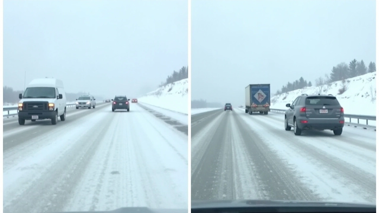 Nehoda na zasněžené dálnici D8 způsobila chaos: řidiči jezdili v protisměru