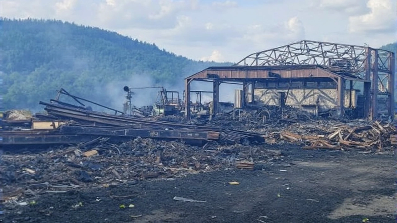 Požár pily ve Velkých Karlovicích způsobil škody za stovky milionů korun
