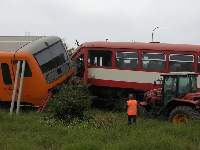 Vlak u Vnorov smetl traktor, jedna oběť a požár vozu